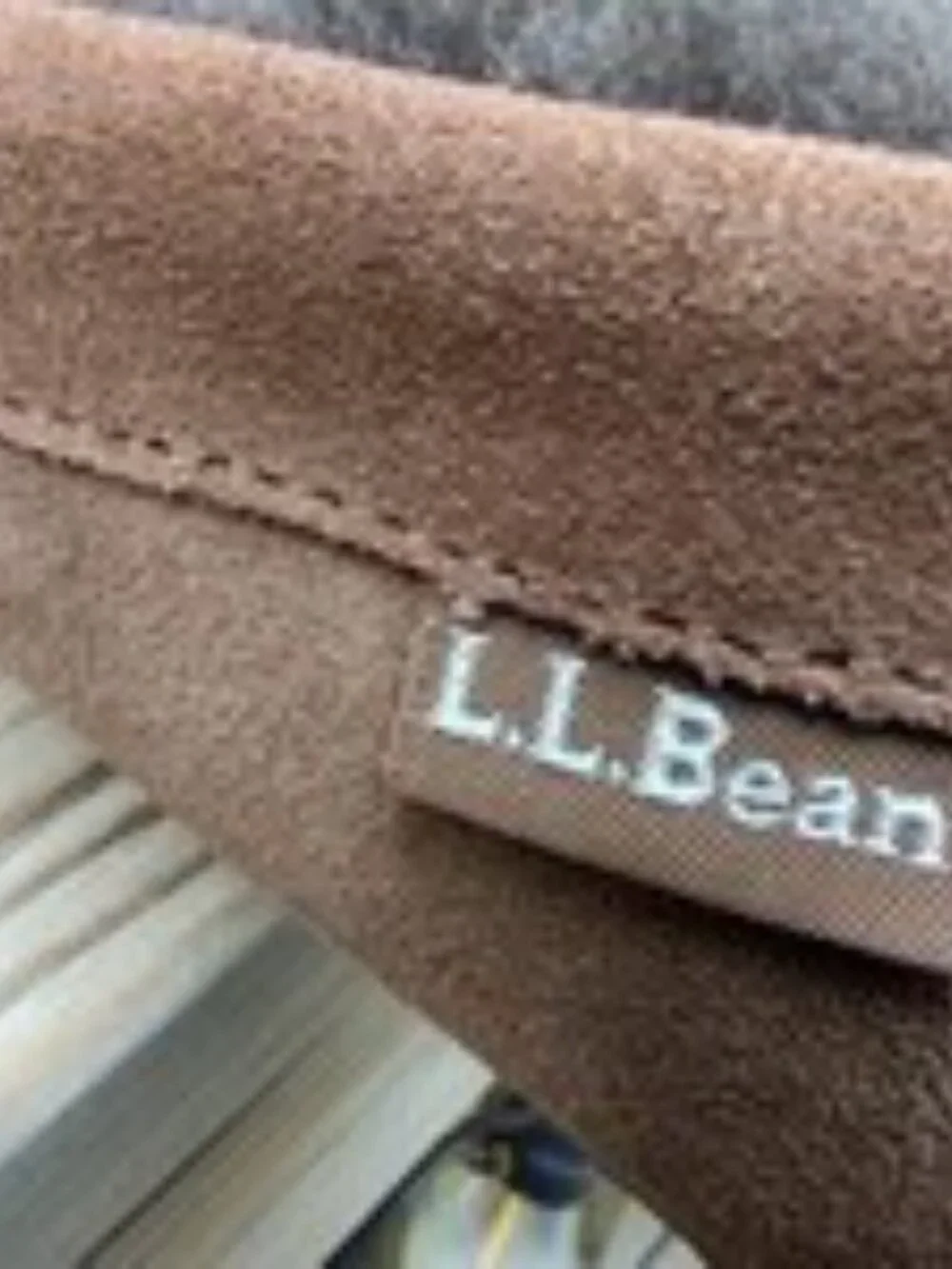 LL BEAN Wicked Good Moccasins Men's 11 Brown Suede Shearling Slippers 296508